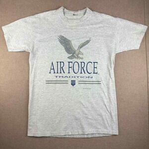 Vintage Shirt Men's S Gray USAF 1991 Air Force‎ Eagle Military Single Single Tee